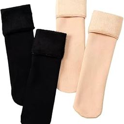 Women Ankle Length Warm Velvet Socks Ultra-thin Comfortable Casual Home Floor Socks Breathable Black-Beige Pack of 2-picture-44