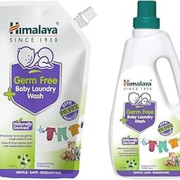 Himalaya Germ Free Baby Laundry Wash 1 L Bottle & Germ Free Baby Laundry Wash Liquid, 1 L Pouch, White, (7004801)-image-46