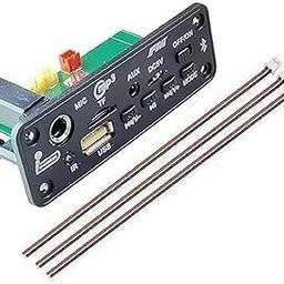 Pack of 1 Pcs Bluetooth FM USB AUX Card MP3 Decoder Module With Mic Electronic Components Electronic Hobby Kit-80