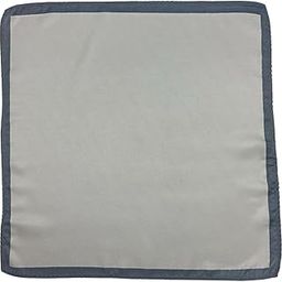 Light Grey Microfiber Pocket Square for Men with Slate Border-image-57
