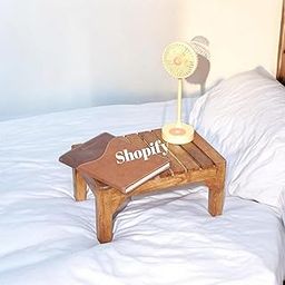 Shopify Wooden One Step Stool for Kitchen Seating Stool Potty Training Stool Portable Sturdy Bedside Safe Step Stool for High Beds Kids Adults 120 Kg Bearing Capacity Natural Brown || SS01-image-49