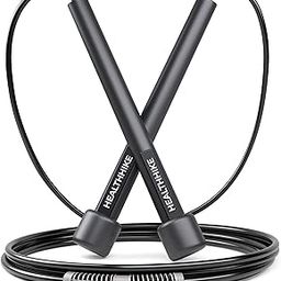 HealthHike Skipping Rope for Men & Women, Adjustable PVC Jumping Rope for Workout, Weight Loss Exercise, Gym, and Fitness Training, Tangle Free Rassi, Lightweight, Soft Sponge Handle - Pencil Black-image-10