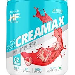 HF Series Creamax Creatine Monohydrate, India's Only Flavored Creatine(250g,Fruit Punch)-picture-25