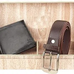 zevora Men Leather Belt & Black Wallet Combo with Wooden Gift Box (08-09)-picture-27