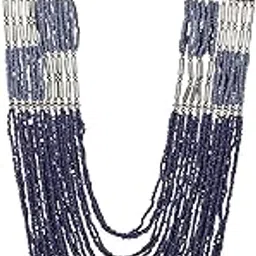 dca Blue & Silver Glass Women Necklace (4073)-picture-11