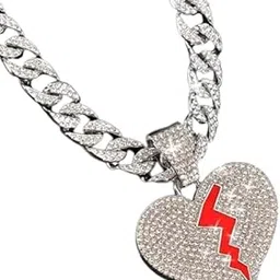 vien Mc Stan Hip Hop Cuban Chains Broken Heart Necklace Pendants Men and Women Heart Broke Necklaces Jewelry Iced Out Chain-picture-19