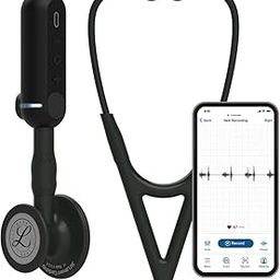 3M Littman® CORE Digital Stethoscope, Black Chestpiece, Tube, Stem and Headset, 27 inch, 8480-27
