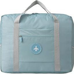 Travel Bags for Luggage Spacious with Pockets Foldable Weekender Zipper Duffle Bag for Travel Stylish Handbag Conveniently Carry on Trolley Bag Waterproof (44 x 18 x 35 cm) (Blue)-image-43