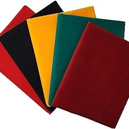 2x2 Pure Cotton 5 PCS (1 meter each) Rubia Blouse Piece | Unstitched Solid Plain Dyed Blouse material for Women (Combo Pack of 5, 100 cm)-23
