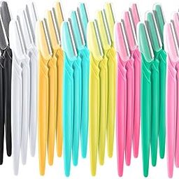 Boao 24 Pieces Women Facial Razor Eyebrow Razor Shaper Shaver for Women and Men-image-68