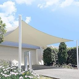 HIPPO Rectangle Shade Sail Affordable & Premium 230 GSM Sun Shade UV Block for Canopy Outdoor Patio Car Parking (Sahara-Sand, 5MTX5MT)-image-51