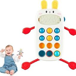 Kidology Baby Bunny Phone Maze Sensory Montessori Toy, Pull String Teething Toy for Kids, Sensory Activity Travel Toys for Toddlers, Baby Fine Motor Skills Gift for 6-12-18 Months Babies, Multicolor-28
