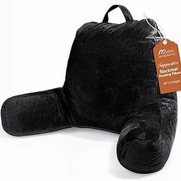 Sasttie Standard Reading Pillow Back Pillow for Sitting in Bed，Memory Foam Chair Pillow，Bed Rest Pillows,Black-image-34