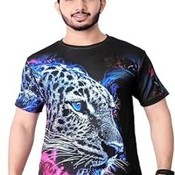 Vintage Animal T Shirt for Men 3D Fierce Leopard Print T Shirt/Summer Short Sleeve Holiday T-Shirts Loose Clothing O-Neck Pullover/Cheetah Printed Attractive T Shirt-image-60