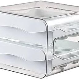 SHIPLORD® Automatic Egg Storage Organizer: Space-Saving Rolling Egg Rack for Fridge Holds 18 Eggs Easy Kitchen Organization-image-15