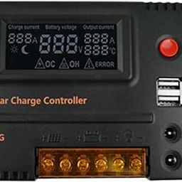 10A Mmpt Pwm Controller Waterproof Solar Charge Controller W/LCD Display and Led Bar-2
