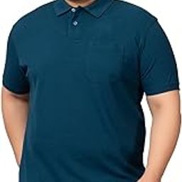 Polo Neck Plus Size Half Sleeves Men's Tshirts-image-78