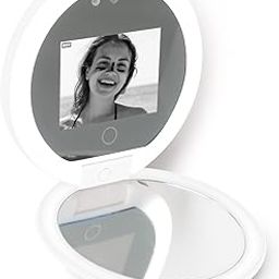 Fenair UV Camera for Sunscreen Testing, UV Mirror Sunscreen Protection 2X Magnification UV Compact Mirror, Large 3.5" Light Travel Makeup Mirror-34