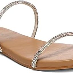 Beige Embellished Flat Sandal-image-6
