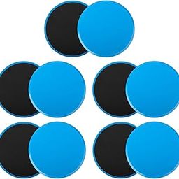 ZILLEEN Exercise Sliders for Working Out Blue Fitness Discs for Pilates Women Men, 10 Pack-image-49