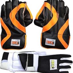 Ibex Practice Wicket Keeping Gloves Combo with Black Inner Gloves Wicket Keeping Gloves (Men, Orange, Black)-image-35