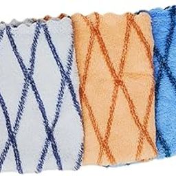 100% Cotton Small Size Handkerchief/Rumal/Face Towel for Kids, Women, Girls and Baby | Extra Soft And Super Absorbent Handkerchieves For Women's - Set of 3 (10" x 10") - Multicolored-6