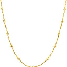 Gold Plated Brass Chain for Women Neck Chain & Girls Classic & Stylish Light Weighted-image-6