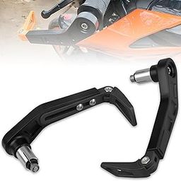 OBEROI'S TRADERS Universal Adjustable Handlebar Brake Folding Clutch Lever Guard Protectors Compatible with All Bikes (Black), Aluminum-5