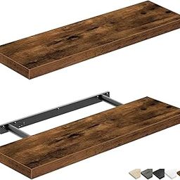 QEEIG Floating Shelves Wall Shelf 24 inches Long Bathroom Bedroom Kitchen Living Room Mounted Shelve Set of 2 Farmhouse Shelfs 9.3" D x 23.6" W, Rustic Brown (008-60BN)-image-69