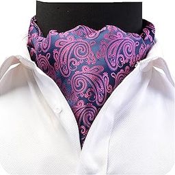 Men's Ascot Paisley Floral Jacquard Woven Gift Cravat Tie-image-52