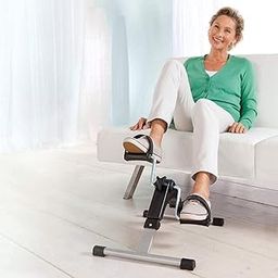 Akiba store Pedal Exerciser, Mini Arm Leg Under Desk Exercise Bike Foot Hand Cycle Portable Stationary Peddler Machine Bicycle Exerciser for Elderly Men Women-1 pcs multicolour-18