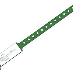 IS IndoSurgicals ID Band for Hospital, Patient Identification Band Adult, Green Color (Pack of 100 Pcs.)-1