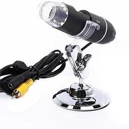Auslese USB Digital Microscope 50x to 1000x Magnification with Stand 8 Adjustable inbuilt and LED Lights AV Output for TV Take Photo for PCB Measurement-14