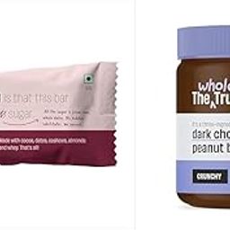 The Whole Truth - Protein Bars | Double Cocoa | Pack of 6 & The Whole Truth - Dark Chocolate Peanut Butter | 325 g | Crunchy-image-52