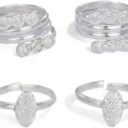 Pack of 2 Pair Toe Rings Adjustable, Traditional & Fashionable Accessories for Women-image-96