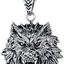 Roaring King Animal Head Alloy Pendant Chain Necklace For Men-image-76