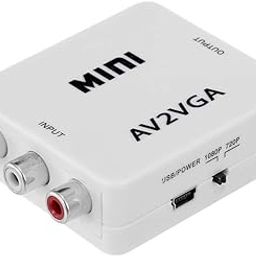 CARE CASE® AV to VGA Adapter 1080P HD Mini VGA Converter, RCA to VGA HD Video Converter with 3.5mm Audio Jack for PC/Laptops/STB/Computer (White)-28