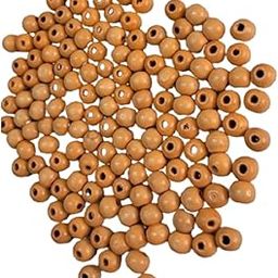Q1 Beads 250 Pcs 10 mm Natural Round Wooden Beads Beige 10 mm with Small Hole Ball for Jewellery Making & DIY Craft Findings and Multipurpose(2 mm Hole,Beige Color)-image-23