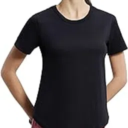 jockey AW88 Women's Super Combed Cotton Rich Relaxed Fit Solid Curved Hem Styled Half Sleeve T-Shirt-picture-9