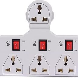 Digway 4 Universal Socket 3 Switch Multi Plug Extension Board/Multiplug-5