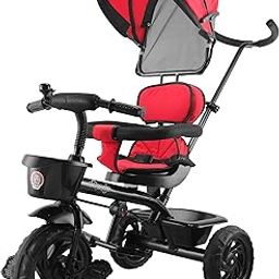 Toyzoy Maple Pro Max Kids|Baby Trike|Tricycle with Canopy for Kids|Boys|Girls Age Group 2+ Years (Red)-picture-17