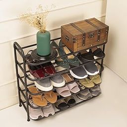 Amazon Basics -Multi Purpose Shoe Rack - Curve Model - 5 Layer (69.5W cm x 28.5D cm x 63.7H cm) Black-image-33