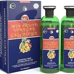 PROFESSIONAL VINEGAR GEL BASED HAIR COLOR FOR MEN AND WOMEN || DARK BLACK HAIR DYE | AMMONIA-FREE, LONG-LASTING, ENRICHED || 2 × 500 ML BOTTLE || BLACK COLOUR-image-17