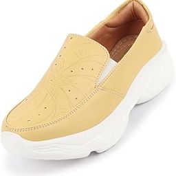 Women's Printed Stitched Comfort Slip On Sneaker Shoes-image-10