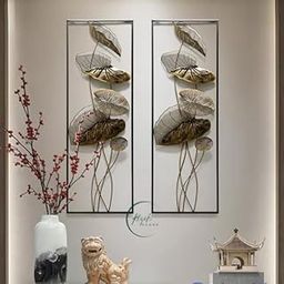RIZIK STORE Metal Abstract Figures Handcrafted Wall Sculpture Wall Art Multicolor For Home Decoration, Living Room, Drwaing Room & Bedroom (36"X13")-image-28