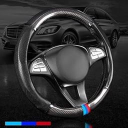 PIKFOS Custom-Fit for Mercedes Benz Steering Wheel Cover, Premium Leather Car Steering Wheel Cover with Logo, Non-Slip, Breathable, for Mercedes Benz Accessories-image-69