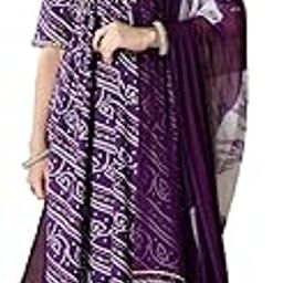 Women's Bandhej Printed Rayon Naira Cut Kurta Palazzo Dupatta Set (KPDVOILCHARLI_Violet)-27