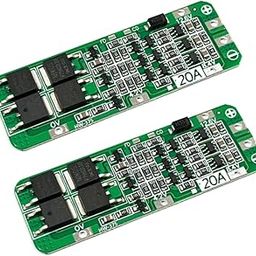 MaisonUp | Pack of 2-11.1V 12.6V 20A 3S Lithium Battery Protection PCB BMS Board for 18650 18550 Li-ion Lipo Battery Cell Packs - Safety, Overcharge, Over-Discharge, Overcurrent Protection-23