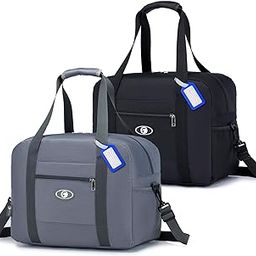 Sports Bag 30L Ultralight Foldable Foldable Night Bag Waterproof Handbag Travel Organiser Storage Bag Carry Bag for Shopping, Gym, Luggage, Sports, Black + Grey, 2 Pieces, travel bag-image-45