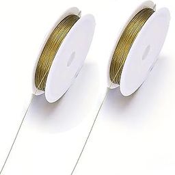 INDIKONB Copper Metallic String Wire for Jewellery Making, Earring, Necklace, Bracelet, Beading, Craft Wire for DIY & Floral Art (Gold 0.5)-picture-17